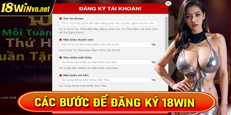 Những bước đơn giản để đăng ký thành công tài khoản 18win